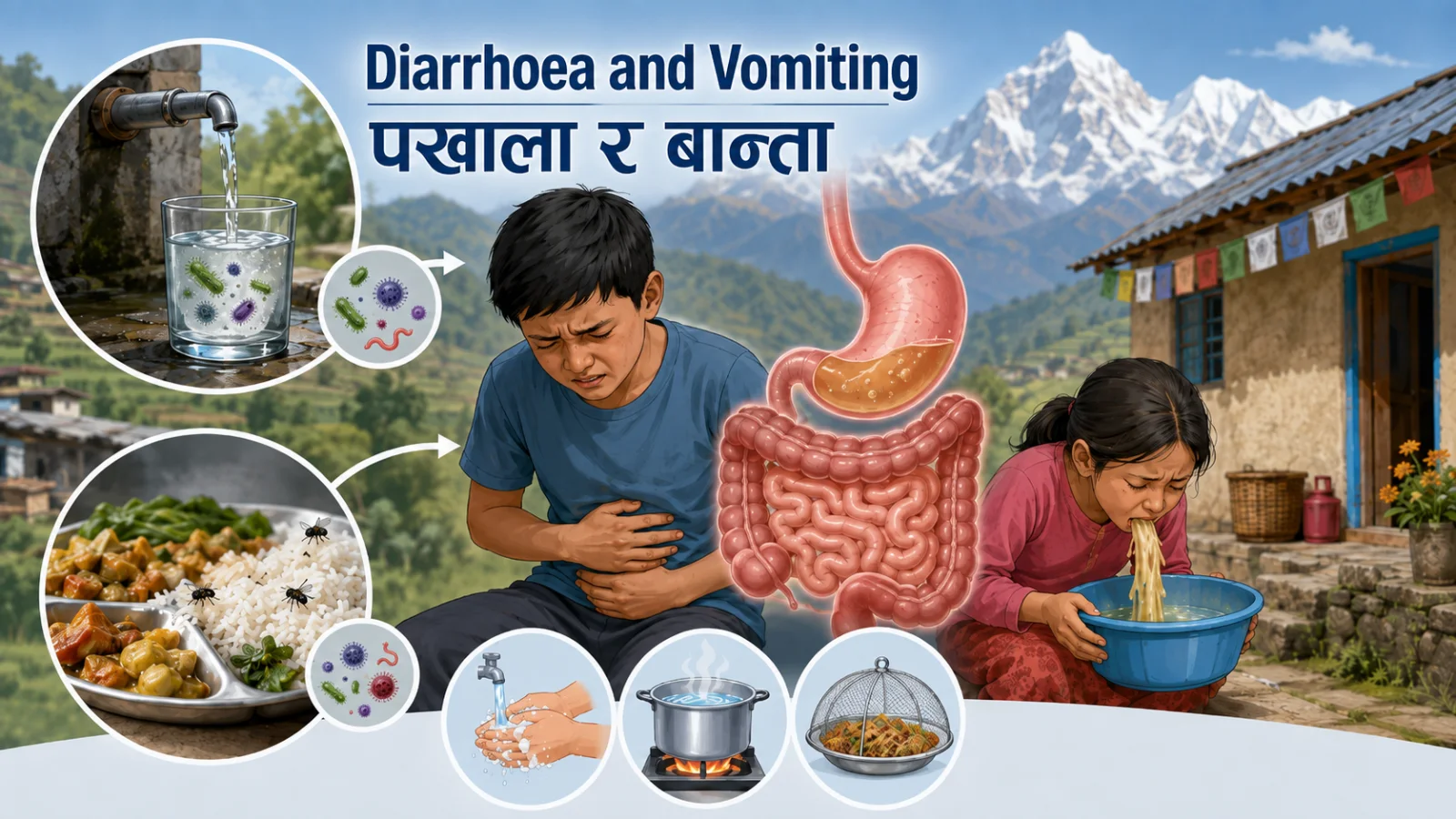 Diarrhoea and vomiting