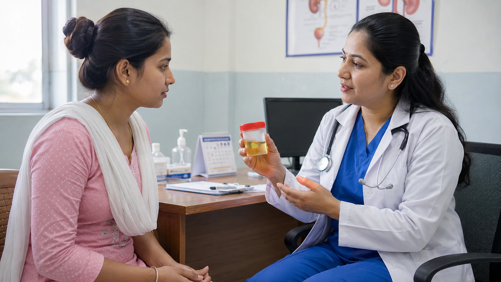 A doctor or qualified health professional may ask about:
� When the burning started and whether it happens every time you pass urine
� Frequency, urgency, night-time urination, difficulty passing urine, or incomplete emptying
� Fever, back pain, lower abdominal pain, blood in urine, discharge, itching, sores, or genital pain
� Pregnancy, sexual history, recent new partners, contraception, and possible STI exposure
� Previous UTIs, stones, prostate problems, kidney problems, diabetes, or urinary procedures
� Regular medicines, allergies, and recent antibiotic use
They may examine the abdomen, back, genital area, or prostate where appropriate. Tests may include a urine dipstick or culture, pregnancy test, STI tests, blood tests, ultrasound, or other scans depending on the symptoms.